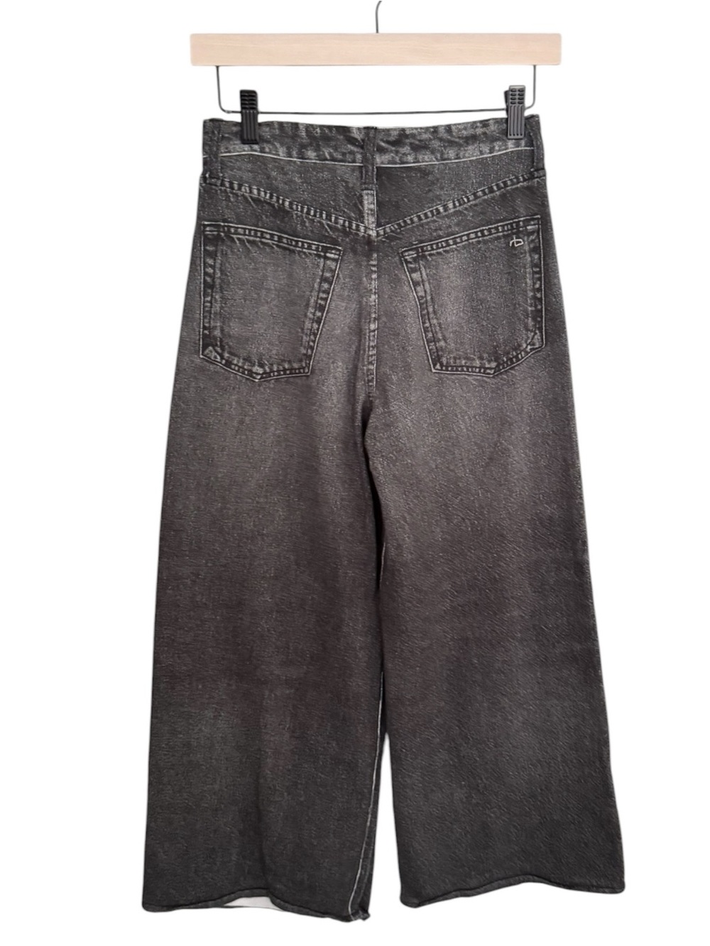 Rag And Bone Miramar Sofie Wide-Leg Faux Jean in Cotton Terry | 25 - Picture 5 of 12
